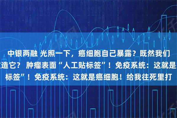 中银两融 光照一下，癌细胞自己暴露？既然我们能标记细胞，为啥不改造它？ 肿瘤表面“人工贴标签”！免疫系统：这就是癌细胞！给我往死里打