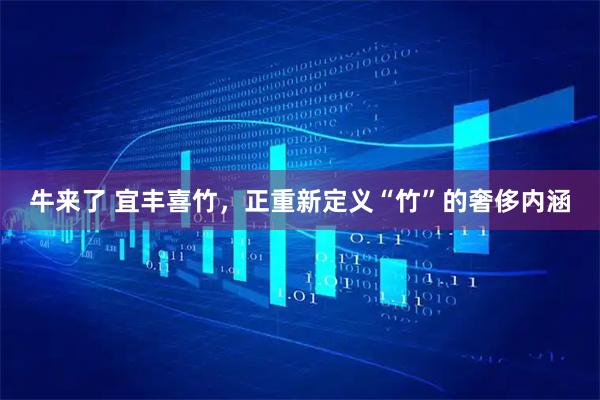 牛来了 宜丰喜竹,正重新定义“竹”的奢侈内涵